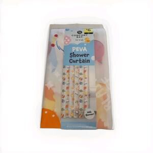 Comfort Bay for Kids PEVA Shower Curtain Space Theme Planets Rockets 70x72" New